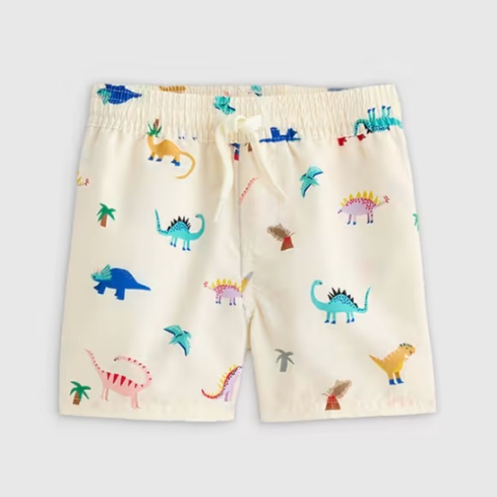 NWOT QUINCE Swim Trunk Dinosaurs Kids Boy 4T 6919